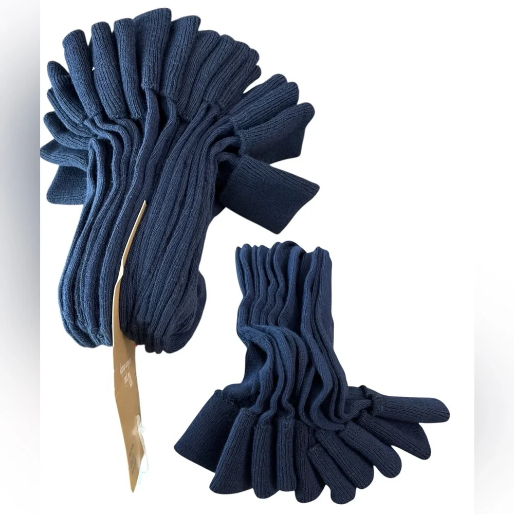 15 Pairs Girls Navy Uniform Socks Size S 7-10 NWT School